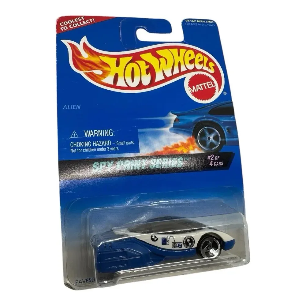 1997 Hot Wheels #554 Spy Print Series 2/4 ALIEN White/Blue w/Chrome SB Sp-Varia